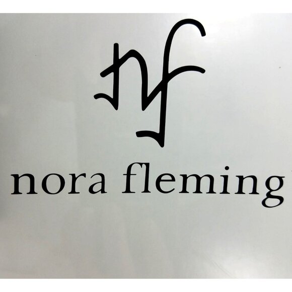 Nora Fleming Mini Green Ornament Christmas white stars ceramic Retired A190 - Picture 4 of 4